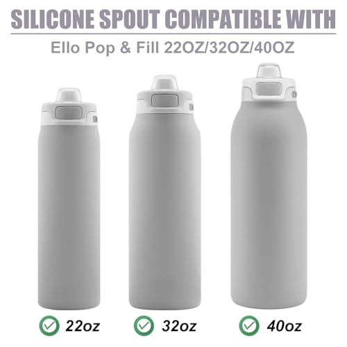 Silicone Spout Replacement for Ello Pop & Fill Water Bottle - 2 Pack