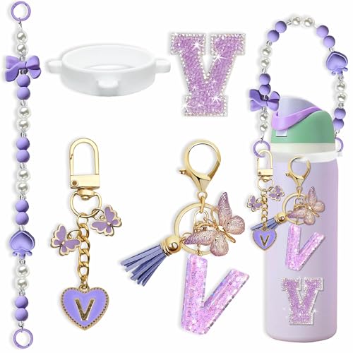 5-Piece Water Bottle Accessory Set for 24-40oz Tumblers - Purple / V