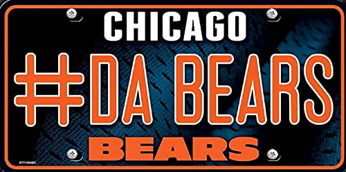 NFL Chicago Bears Metal Auto Tag - #1 Fan License Plate Attachment