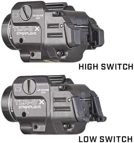Streamlight TLR-8 Tactical Weapon Light - 500-Lumen with Integrated Red Laser & Mounting Kit | Black