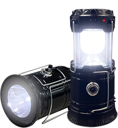 XTAUTO 2-Pack Collapsible Solar USB Lanterns LED Camping Light