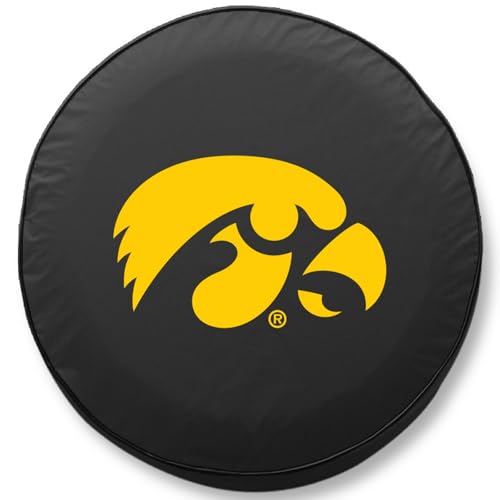 Iowa Hawkeyes Tire Cover - Black, Large (31.25"x11")
