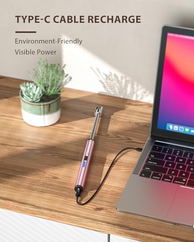 Rechargeable Electric Candle Lighter - Windproof, D-Pink