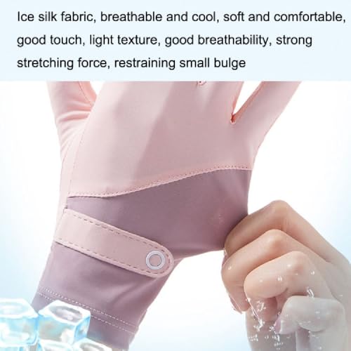 Full Finger Summer Cycling Gloves - Touchscreen, Gel Pads, Pink