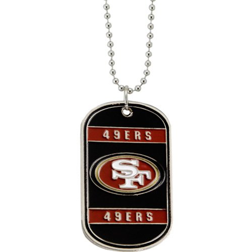 San Francisco 49ers Dog Tag Necklace - Stainless Steel, 36-Inch Chain