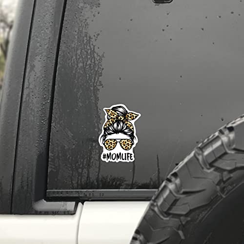 Cheetah Print Mom Life Vinyl Decal Stickers - 2 Pack