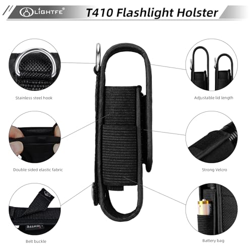 Adjustable Tactical Flashlight Holster T410 - Molle Holder