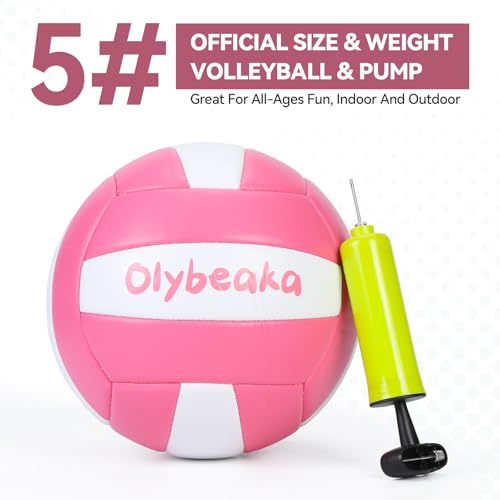 Adjustable 6-Angle Volleyball Rebounder Net - 7x4 ft, Pink