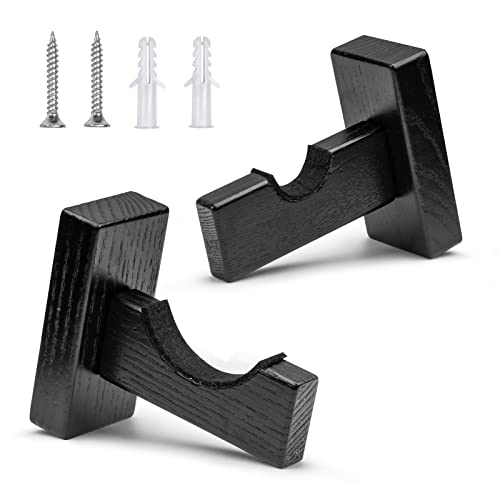 Baseball Bat Wall Mount - Horizontal Holder for Display - Black