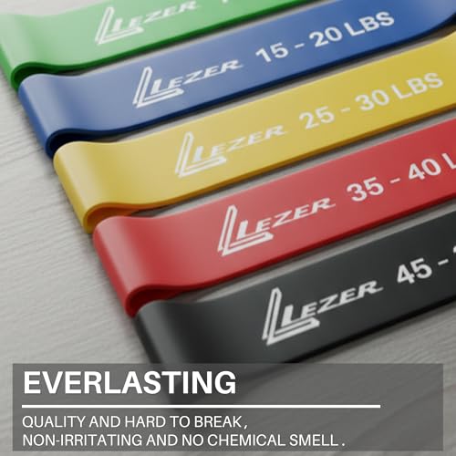 Resistance Loop Bands Set of 5 for Home Workout & Physical Therapy