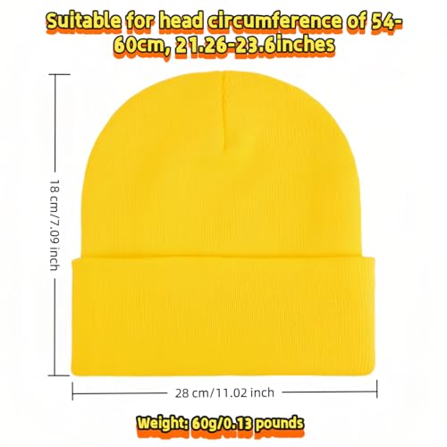 Ultra Soft Stretch Unisex Winter Beanie Hat - Yellow