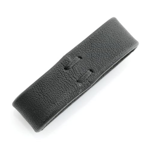 Craftmemore 1 Inch Leather Belt Loop Keeper – Genuine Full-Grain Leather, Black