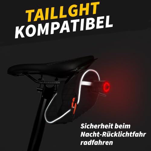 Bicycle Saddle Bag - Waterproof Under Seat Bike Bag - Black