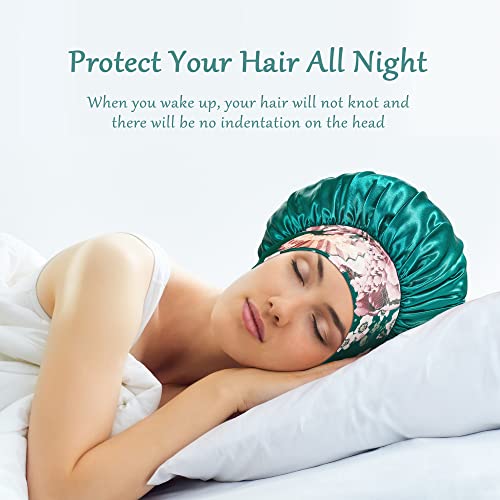 PHILIGHTS Satin Sleep Bonnet Set B for Women - Comfortable Hair Protection