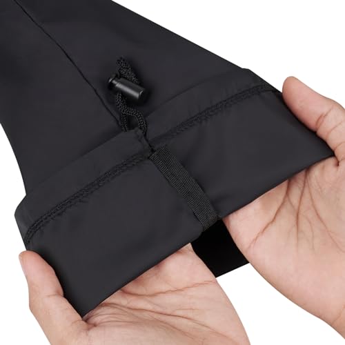 PALTERWEAR 9 x 12 Inch Black Drawstring Nylon Bag - Pack of 5, Lightweight & Foldable