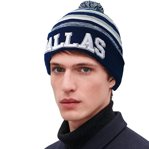 Stylish Winter Cuffed Beanie Hat for Football Fans - Dc Blue