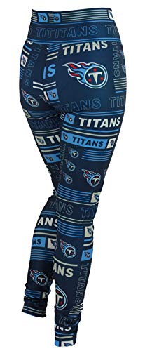 NFL Women's Full Length High Waist Leggings - Tennessee Titans Large