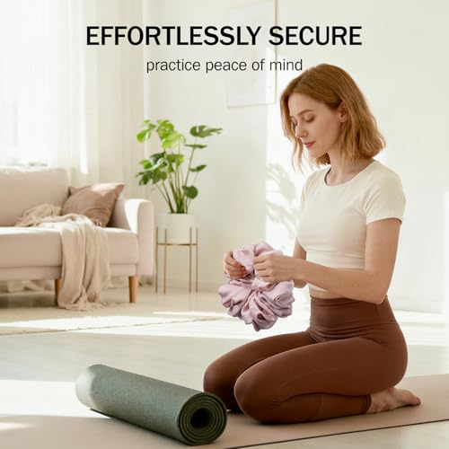 Stretchable Velvet Yoga Mat Holder Scrunchie - Purple