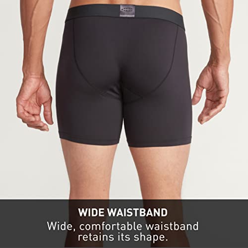 ExOfficio Men's Give-N-Go Sport Mesh Boxer Briefs 6'' Medium Black