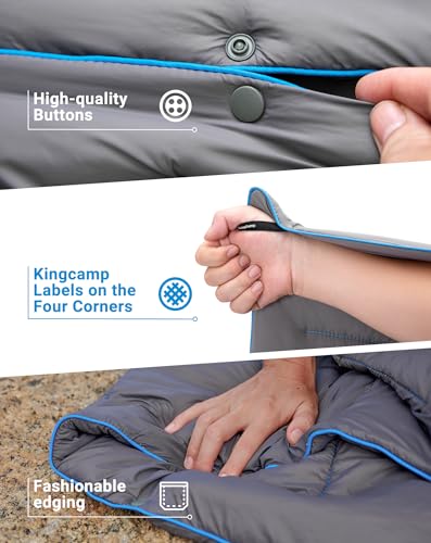 KingCamp Puretrail-Grey Ultralight Wearable Camping Blanket 69"x53"