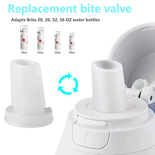 2-Pack Water Bottle Mouthpiece Replacement - Food-Grade Silicone