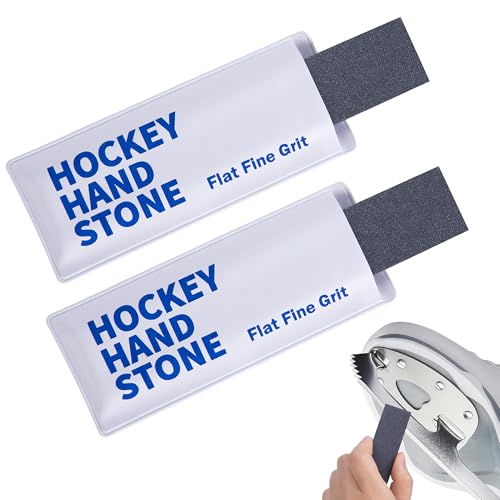 Hockey Skate Sharpening Stones - 2Pcs with PU Cover - Black