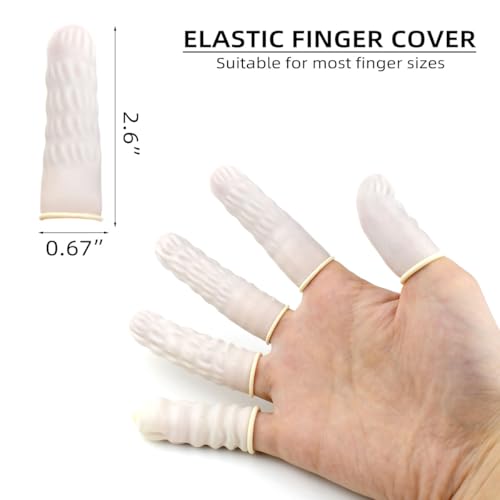 100 Pcs Disposable Latex Finger Cots - Anti-Static Protective Covers