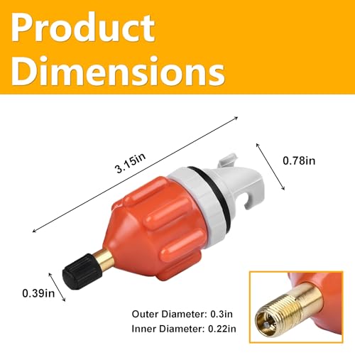 2PCS Universal SUP Pump Adapter - Leak-Proof Valve Connector for Kayak & Boat