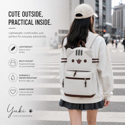 Lightweight Cat Ear Backpack - Kawaii Travel Daypack