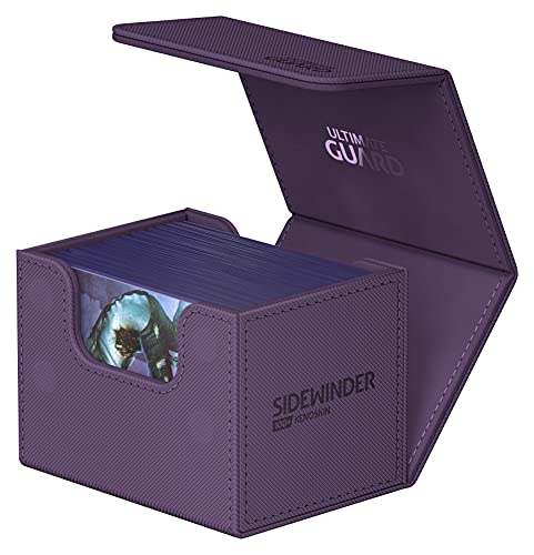 Ultimate Guard Sidewinder 100+ Deck Box for 100 Double-Sleeved TCG Cards Purple with Magnetic Closure