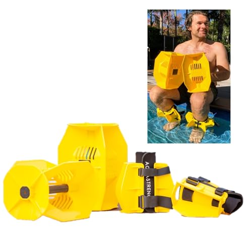 Total Body Pool Exercise System - Hydro-Tone Bells & Fins - Yellow