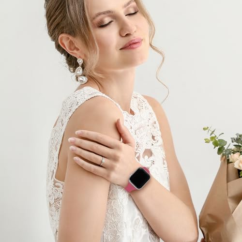 Slim Silicone Sport Strap for Apple Watch 38mm-49mm - Hibiscus