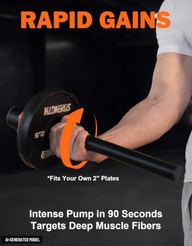 Forearm Wrist Strengthener Grip Trainer Bar - 2 Inch