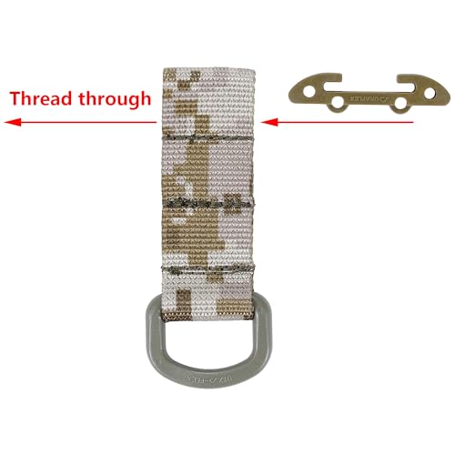 MOLLE D Ring T Mount Bar - Tactical Glove Hook Clip - Desert Camouflage