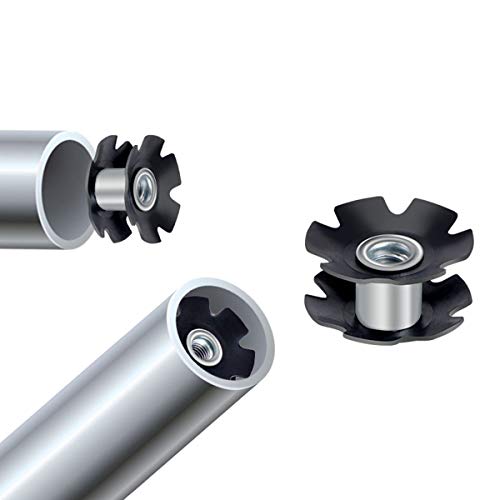2PCS Bicycle Headset Star Nuts for 1-1/8 Inch Forks - Black