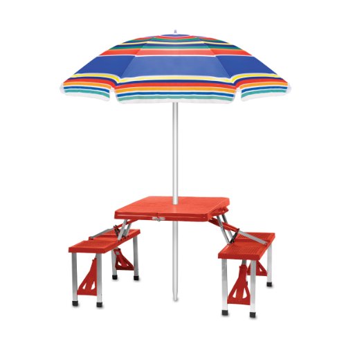 Portable Beach Umbrella 5 Ft UV Sun Shade with Tilt & Carry Case