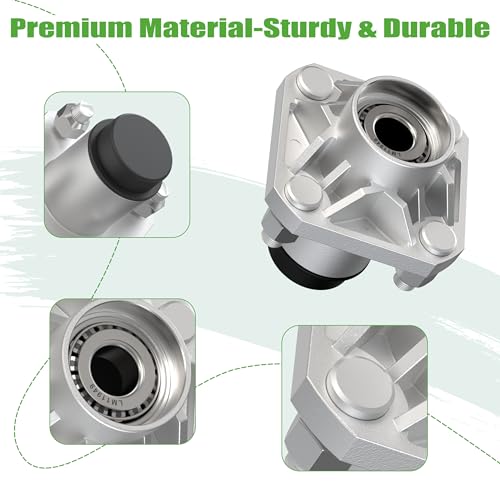 10L0L 2 Pack Front Wheel Hub Assembly Kit for Club Car DS Golf Cart 1974-2003
