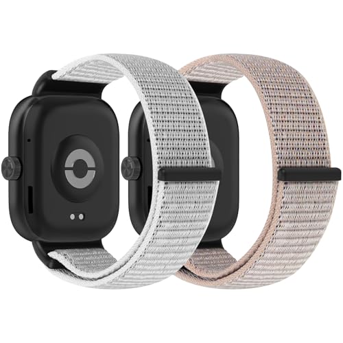 Adjustable Nylon Replacement Bands for Redmi Watch 5/4 & Xiaomi Band 10 Pro - Pink Sand & Sea Shell