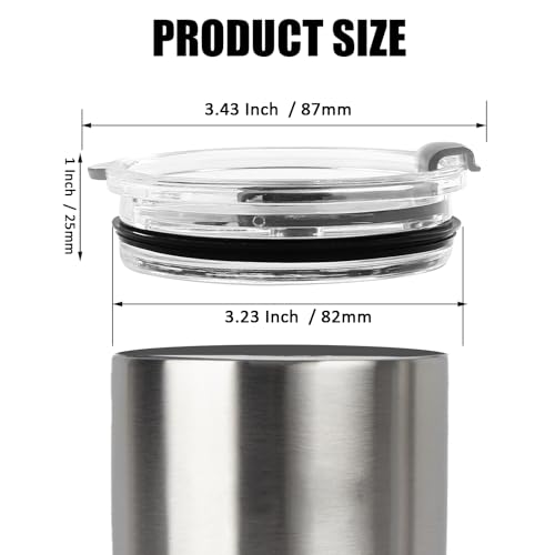 20oz Tumbler Flip Lid - 2 Pack Black Leak-Proof Replacement Cover