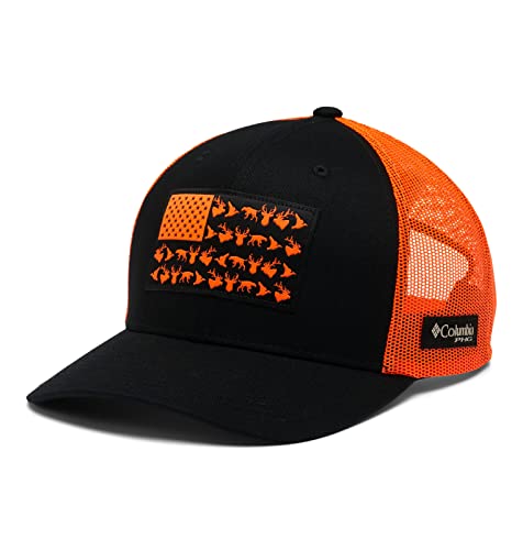 Columbia Black Blaze PHG Game Flag Mesh Snapback Hat - One Size