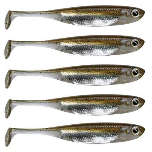 Soft Plastic Swimbait Paddle Tail Lure - 2.75in, 6Pcs