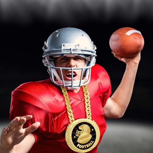 Tondiamo Sports MVP Turnover Chain Medal - 6-inch Gold Football Award - Sports Trophy for Winners