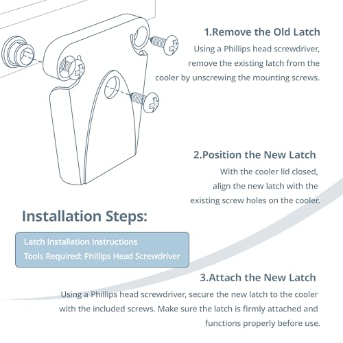 Cooler Latch Replacement Set for Igloo Coolers - 50-165 Qt (2 Pack)