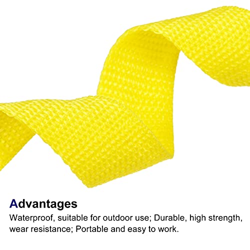 Outdoor Polypropylene Webbing Strap - 1" x 10 Yards, Yellow