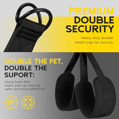 HOXWC Black Adjustable Resistance Bands for Pull Ups, Heavy Duty Fitness Aid
