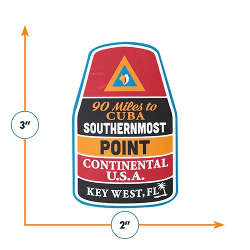 Key West Sticker - Waterproof Florida Travel Souvenir - 3"