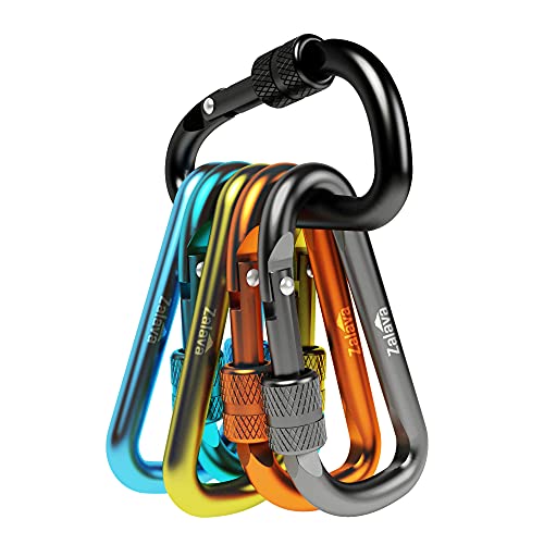 Aluminum D-Clip Carabiner Keychain - 2 Inch, 6 Colors