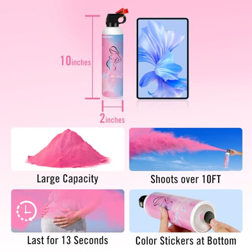 Baby Girl Reveal Party Supplies - 100% Biodegradable Pink Gender Reveal Decor (2 Pack)