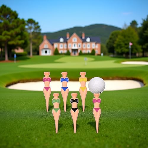 3 Inch Plastic Golf Tees - Set of 6 for Home Training