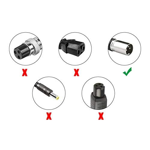 TJPoto Replacement New Electric Bike Ebike 48V Lithium Battery Charger 3 pin XLR Plug 54.6V 2A 13S